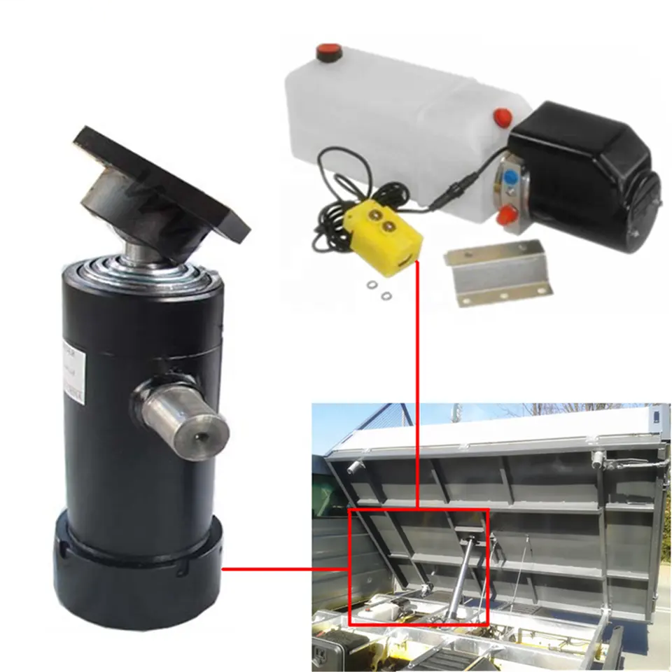 hydraulic power unit system for dump truck and trailer