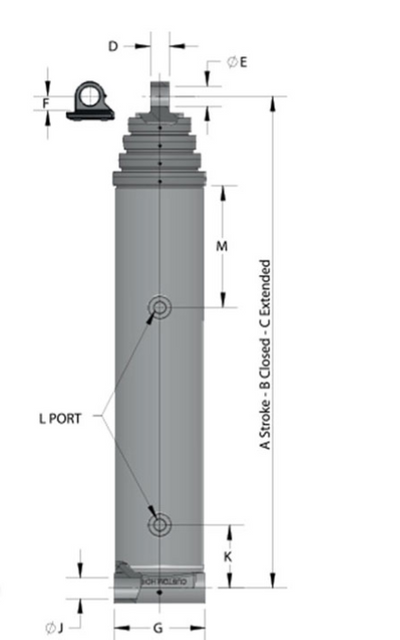 Custom hoist & Parker type hydraulic telescopic cylinder