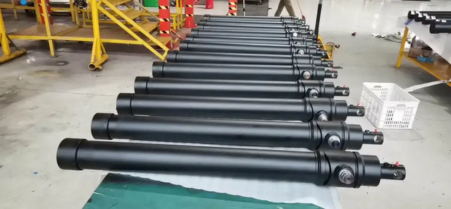 7ton And 12ton Dump Trailer Hydraulic Telescopic Cylinder Stroke 78 90 108 120 144 Inch